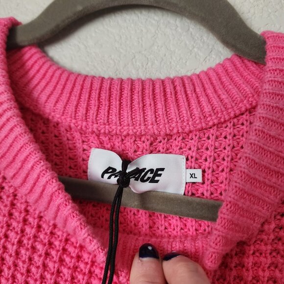 PALACE‎ Open Stripe Knit 'Pink/Orange' SS 2024 NEW WITH TAGS Size XL - Picture 6 of 9